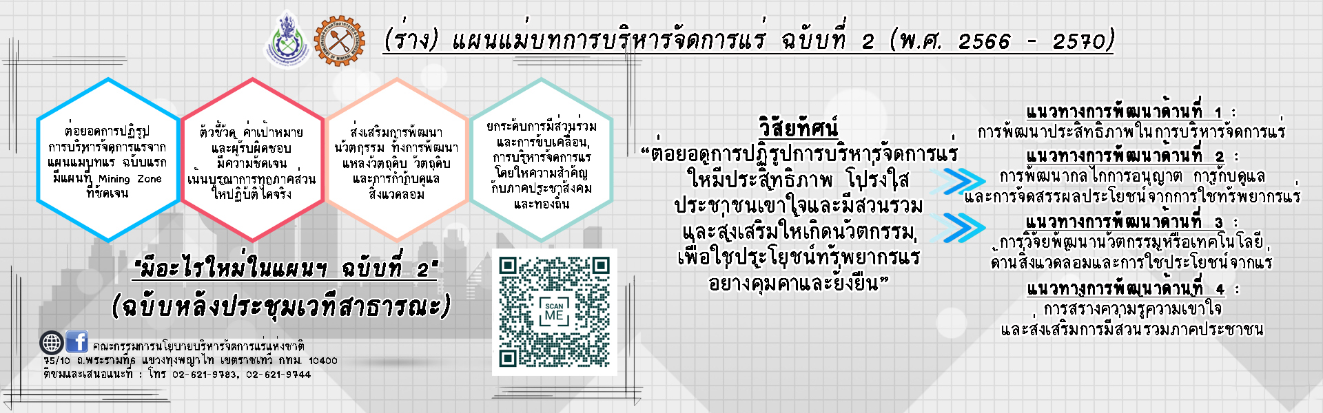 (ร่าง) แผนแม่บทการบริหารจดการแร่ ฉบับที่ 2 (พ.ศ. 2566 - 2570)